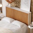 Cabeceira Ripa Painel Rustico Box 1,40 Modular Top Natural