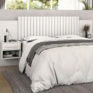 Cabeceira Ripada 100% MDF Casal Queen Flex Com 2 Mesas Laterais -