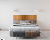 Cabeceira Ripada Maracá Queen 162cm MDF/MDP Bege Nature