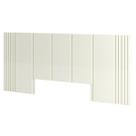 Cabeceira Ripada para Cama King 300x120cm MDF Off White
