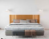 Cabeceira Ripado Maracá 215cmPara Cama King Size Com Led Nature - Rede Móveis