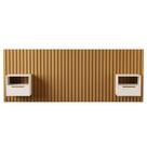 Cabeceira Ripado Para Cama de Casal/Queen Maracá Nature Com 2 Mesa de Cabeceira Jatobá OffWhite - Rede Móveis
