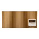 Cabeceira Ripado Para Cama de Casal/Queen Maracá Nature Com Mesa de Cabeceira Jatobá OffWhite - Rede Móveis