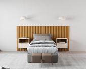 Cabeceira Ripado Para Cama de Solteiro Maracá Nature Com 2 Mesa de Cabeceira Jatobá OffWhite - Rede Móveis Cabeceira Ripado Para Cama de Solteiro Maracá Nature Com 2 Mesa de Cabeceira Jatobá OffWhite - Rede Móveis