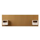 Cabeceira Ripado Para Cama King Size Maracá Nature Com 2 Mesa de Cabeceira Jatobá OffWhite - Rede Móveis