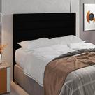 Cabeceira Rubi Para Cama Box Queen 160 cm Suede Preto M11 - D'Rossi