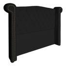 Cabeceira Ruby Capitone Luxo Para Cama Box Casal King - Suede - Sv Decor