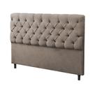 Cabeceira Sofia 195cm Suede Bege - Vallisa Decor