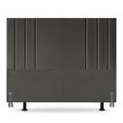 Cabeceira Solteirão 100 Cm Cama Box Estofada Clássica material sintético Frame Cinza
