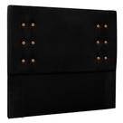 Cabeceira Solteiro 0,90m Genova Suede Preto - Pallazio