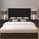 Cabeceira Solteiro 0,90m Paris Suede Preto SKY MOBILE