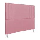 Cabeceira Solteiro 0,90m Viena Suede Rosa Dal Poz Estofados
