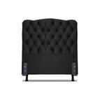Cabeceira Solteiro 88 - Bello Box - Dunas Suede Preto Cabeceira Solteiro 88 - Bello Box - Dunas Suede Preto