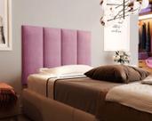 Cabeceira Solteiro 88 - Bello Box - Milão Suede Rosa