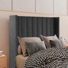 Cabeceira Solteiro 88 Cm Barcell Veludo Preto Soon Preto Cabeceira Solteiro 88 Cm Barcell Veludo Preto Soon Preto