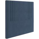 Cabeceira Solteiro 88 cm London Veludo Azul Soon