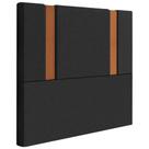 Cabeceira Solteiro 88 Cm Veron Veludo Preto Soon Preto