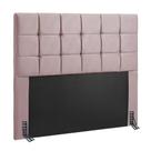 Cabeceira Solteiro 90 Cm Estofada Talita Em Suede Com Frame Rose