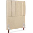 Cabeceira Solteiro 90cm Arlla Linho Bege Rm Bege