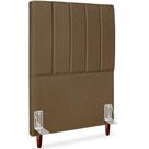 Cabeceira Solteiro 90cm Arlla Linho Marrom Rm Marrom