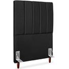 Cabeceira Solteiro 90cm Arlla Linho Preto Rm Preto