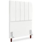 Cabeceira Solteiro 90cm Arlla Suede Branco Rm Branco