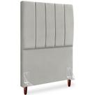 Cabeceira Solteiro 90cm Arlla Suede Cinza Claro Rm Cinza Claro