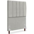 Cabeceira Solteiro 90cm Arlla Suede Cinza Claro RM