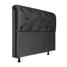 Cabeceira Solteiro 90cm Barbara Suede Preto ID Milani Store