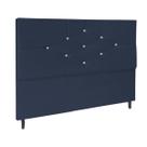 Cabeceira Solteiro 90cm Camboriú Suede Azul Marinho E Frame Cabeceira Solteiro 90cm Camboriú Suede Azul Marinho E Frame