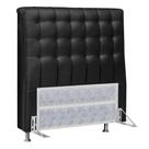 Cabeceira Solteiro 90cm Para Cama Box Ana material sintético Preto - DS Móveis Cabeceira Solteiro 90cm Para Cama Box Ana material sintético Preto - DS Móveis