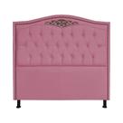 Cabeceira Solteiro 90cm Para Cama Box Greta Suede Rosa - DS Estofados Cabeceira Solteiro 90cm Para Cama Box Greta Suede Rosa - DS Estofados