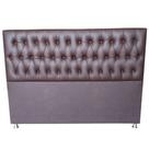Cabeceira Solteiro 90cm Para Cama Box Sofia Napa Marrom - DS Estofados Cabeceira Solteiro 90cm Para Cama Box Sofia Napa Marrom - DS Estofados