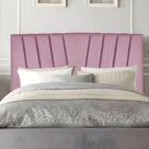 Cabeceira Solteiro Cama Box Estofada 90 Cm Emma Suede Rosa