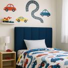 Cabeceira Solteiro Cama Estofada Box Isis 90cm Veludo Azul Marinho