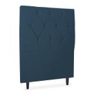 Cabeceira Solteiro Cama Estofada Box Júlia 90cm Veludo Azul Marinho