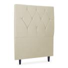 Cabeceira Solteiro Cama Estofada Box Júlia 90cm Veludo Bege