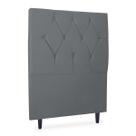 Cabeceira Solteiro Cama Estofada Box Júlia 90cm Veludo Cinza