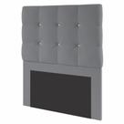 Cabeceira Solteiro Denken Paris Estofada 90cm - Cinza