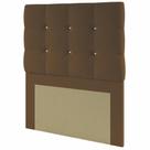 Cabeceira Solteiro Denken Paris Estofada 90cm - Marrom
