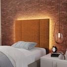 Cabeceira Solteiro Estofada com LED