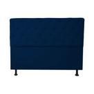 Cabeceira Solteiro Juliana 90cm Para Cama Box Suede Azul Marinho - DS Estofados