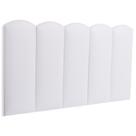 Cabeceira Solteiro Kit 5 Placas Modelo Nuvem - material sintético Branco Cabeceira Solteiro Kit 5 Placas Modelo Nuvem - material sintético Branco