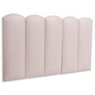Cabeceira Solteiro Kit 5 Placas Modelo Nuvem - material sintético Marfim / Off White