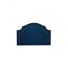 Cabeceira Solteiro Luxo 90X60 Azul Tachas Prata