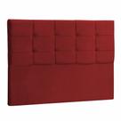 Cabeceira Solteiro Mel 90 CM Suede Vermelho - D A Decor