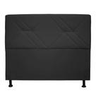 Cabeceira solteiro monaco 90cm suede preto