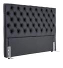 Cabeceira Sonho Paris King 1,95m Em material sintético Preto