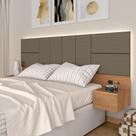 Cabeceira Suspensa Cama Queen Com Led Malibu Carv/capuc - M. Arapongas Cabeceira Suspensa Cama Queen Com Led Malibu Carv/capuc - M. Arapongas