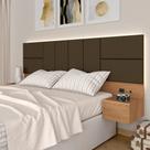 Cabeceira Suspensa Cama Queen Com Led Malibu Carv/mar - M. Arapongas